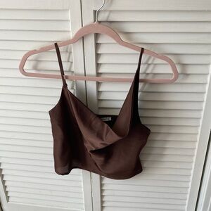 Abercrombie & Fitch Brown Draped Cami